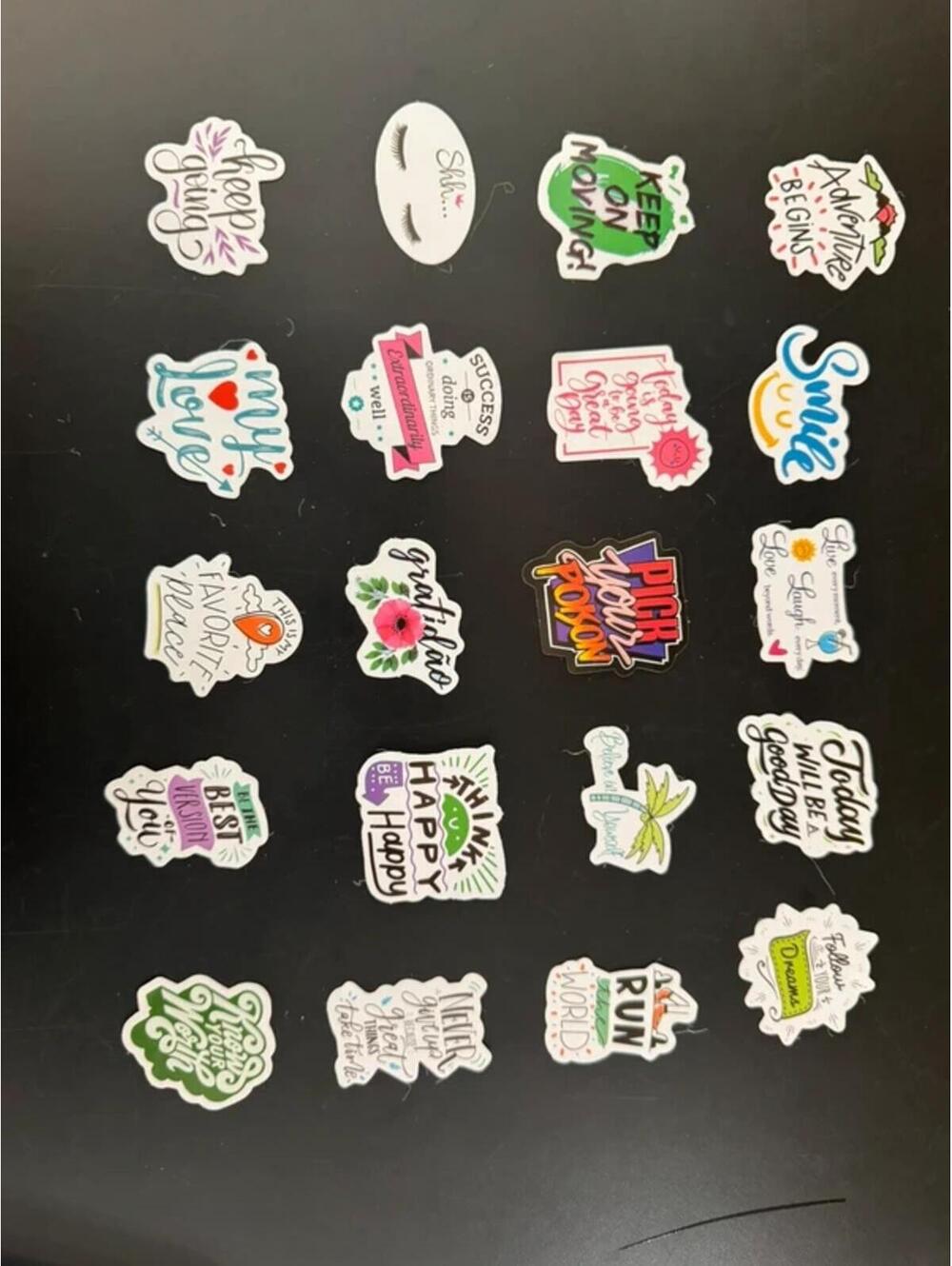 Motivational Quote Sticker Bundle – Positive Vibes, Cute Sayings (20+ pcs)